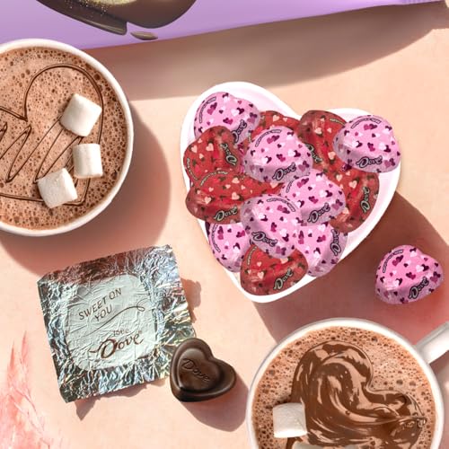 DOVE PROMISES Mixed Heart Milk Chocolate & Dark Chocolate, Valentine's Day Candy Hearts, 24.2 oz Bag - image 6
