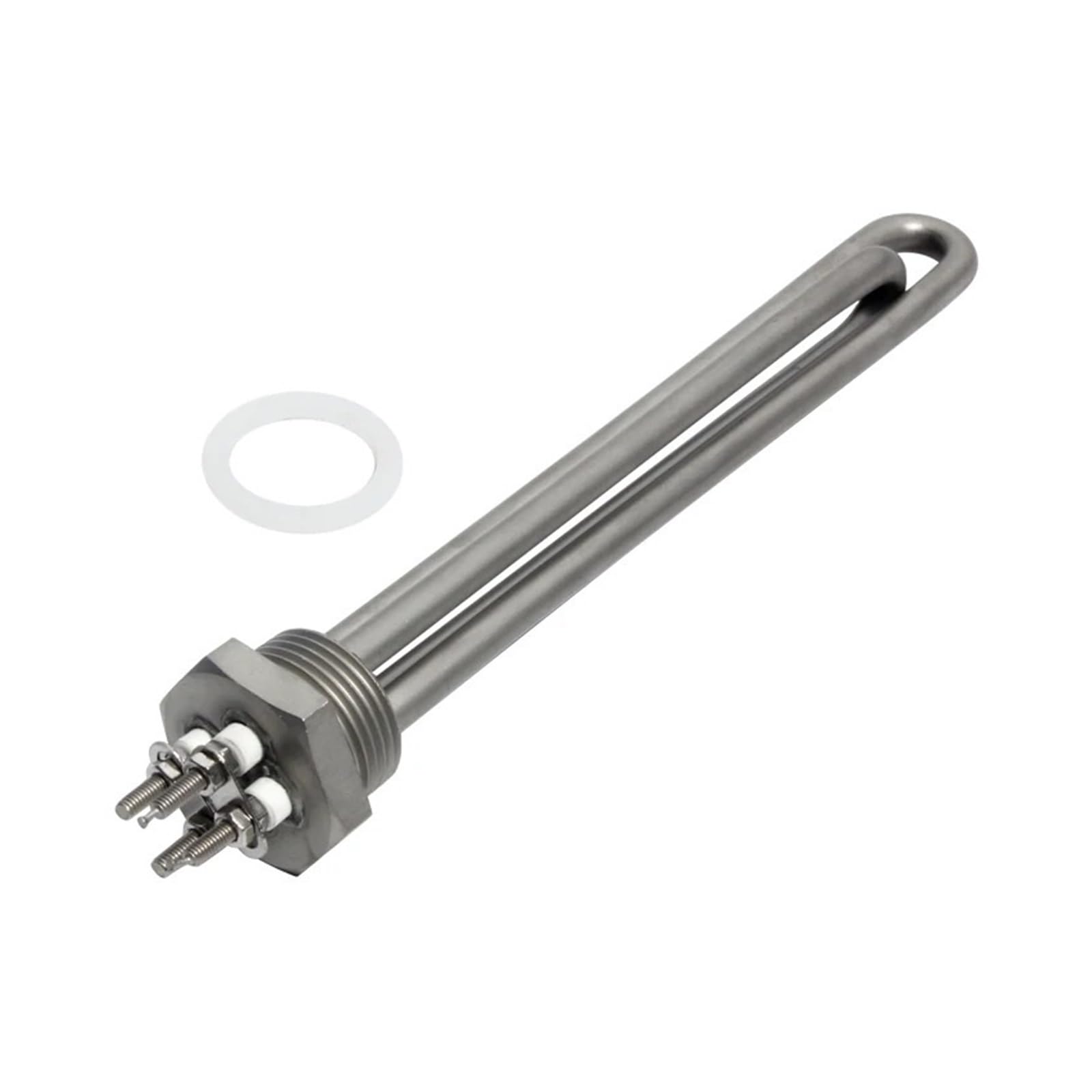 Resistencia para calentador de agua Elemento calefactor tubular Calentador de agua solar 1 pulgada NPT/BSP DC 12V/24V/48V 300W/600W 200mm(BSP,DC 48V-600W 200MM L)