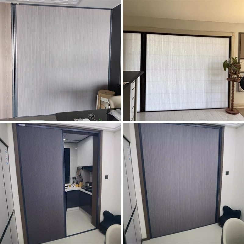 Porta A Soffietto per Interni, Porta Scorrevole A Soffietto con Telaio in Alluminio, Divisorio per Armadio Camper Patio Porta Doccia(160x40cm)