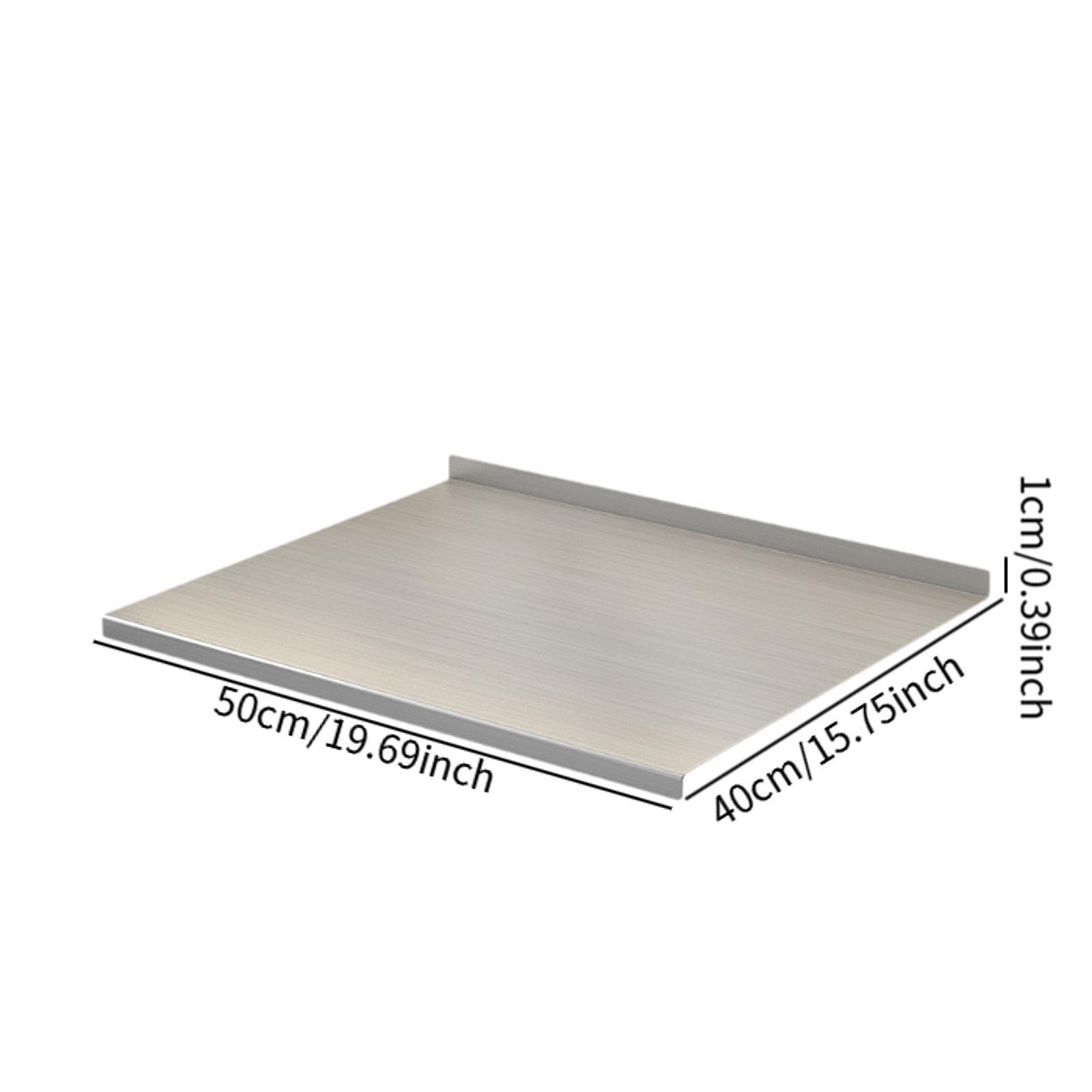 Schneidebrett Edelstahlbrett Tranchierbrett Teigunterlage Arbeitsbrett Hygienisch Und Geruchsneutral für Den Täglichen Gebrauch Zum Hacken Und Vorber, 50cmx40cm