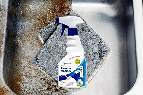 Prechem Midland Multipurpose Stainless Steel Cleaner I Tap Cleaner I Sink Cleaner I Bathroom Cleaner I Shower Cleaner I Utensil Cleaner I Stain Cleaner I Hard Water Marks Cleaner ( 500 Ml Spray )