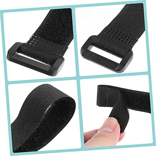 Lurrose 6 Stück Fahrradgurt Radriemen bunt Gürtel Zurren Rückseite bike straps Fahrradhalteriemen Kabelbinder befestigen Sicherheitsband für Fahrradräder Fahrrad-Radband Vollnylon Black(20cm,30cm)