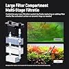 AQUASMITH Hang on Back Aquarium Filter,Ultra-Quiet Small Canister Filter,3-Stage Filtration,Bottom Anti-Dry Burn Motor,Extra-Large Filter Media Basket Suitable #1