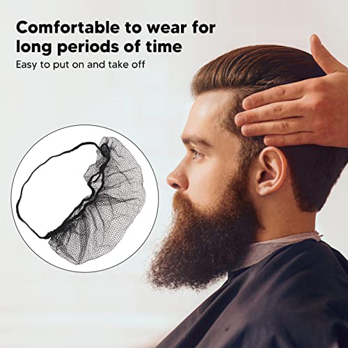 100PCS Disposable Beard Covers Protector, Full Coverage Beard Covers, Breathable Beard Guards Food Service, Cooking, Cleaning, Construction & More(BLACK)