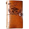 Prstenly graduation gifts leather journal graduation gifts for her him 140 page refillable journal high school university college graduation gift ideas for women men  urban country home decor