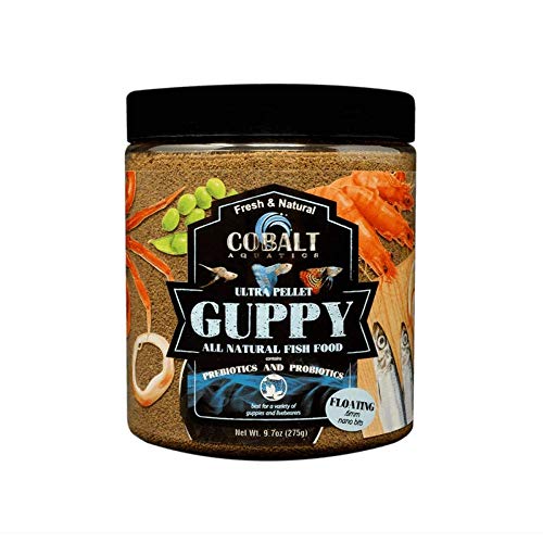 Cobalt Aquatics Ultra Guppy Nano Bits Floating .6mm 9.7 oz, Natural (25143)