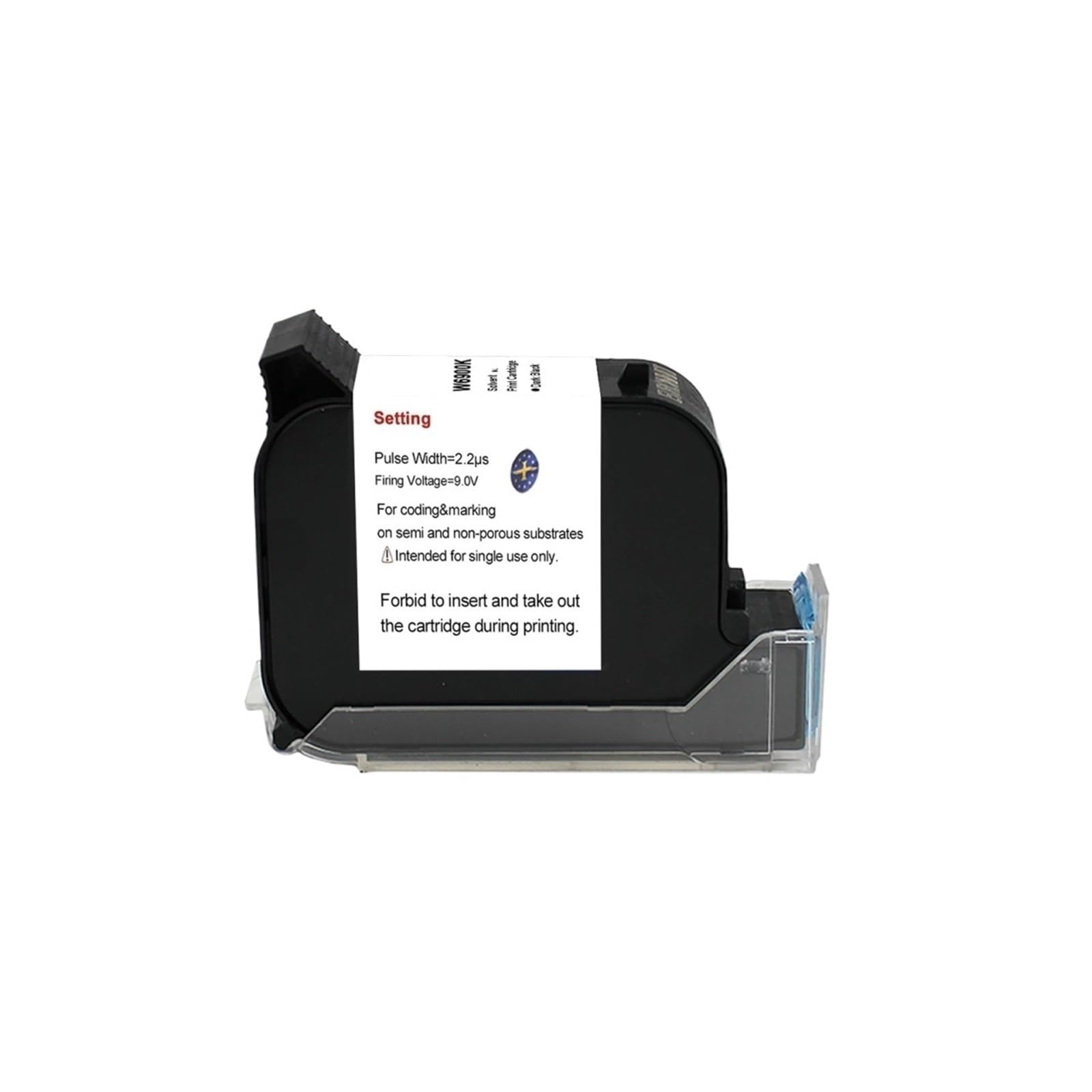 Generisch 12.7mm Lösungsmittel-Tintenpatrone, schnelltrocknend, schwarz | Für Handdrucker, Lösungsmitteltinte, schwarz(1PC)