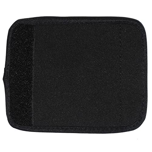 Image of Neoprene Luggage Handle Wraps for Traveling Bright Color Luggage Tags|Handle Wraps|Handle Covers (Black)