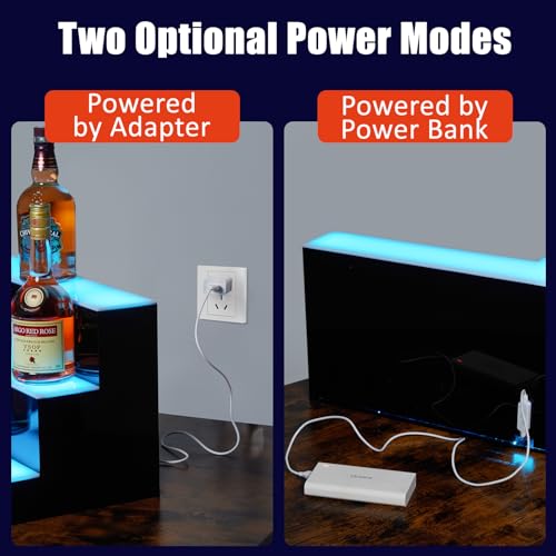 Wall-Mounted 3-20" Display with Remote Control - Dynamic LED Lighting, Multifunctional Display, Quality Materials, Mobile Phone Connectivity