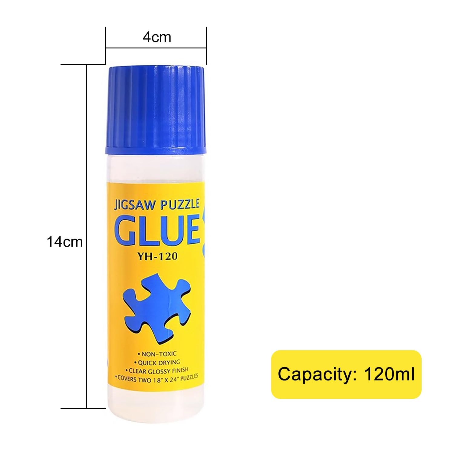 Pegamento para Manualidades 120 ML,Puzzle Glue Transparente con Aplicador Adecuado para Fijar y Colgar Puzzles, Secado Rápido, 120ml