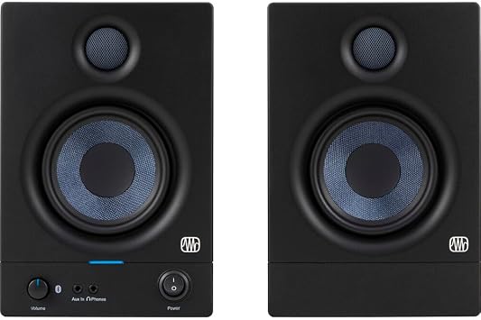 PreSonus Eris 4.5BT Bluetooth Studio Monitors, Pair - 4.5 Powered Active Monitor Speakers for Near Field Music Production, Audio Mixing & Recording Bundle with Accessories
