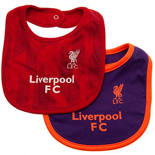 Official Licensed Liverpool Baby Core Kit 2 Pack Bibs - 2018/19 Season (2 Pack)