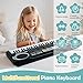 61 Key Piano Keyboard, Electronic Digital Piano for Kids Beginner with Microphone, 16 Tones, 6 Demos, 10 Rhythms, Recording, Keyboard Piano for Boys and Girls’ Christmas/Birthday Gift