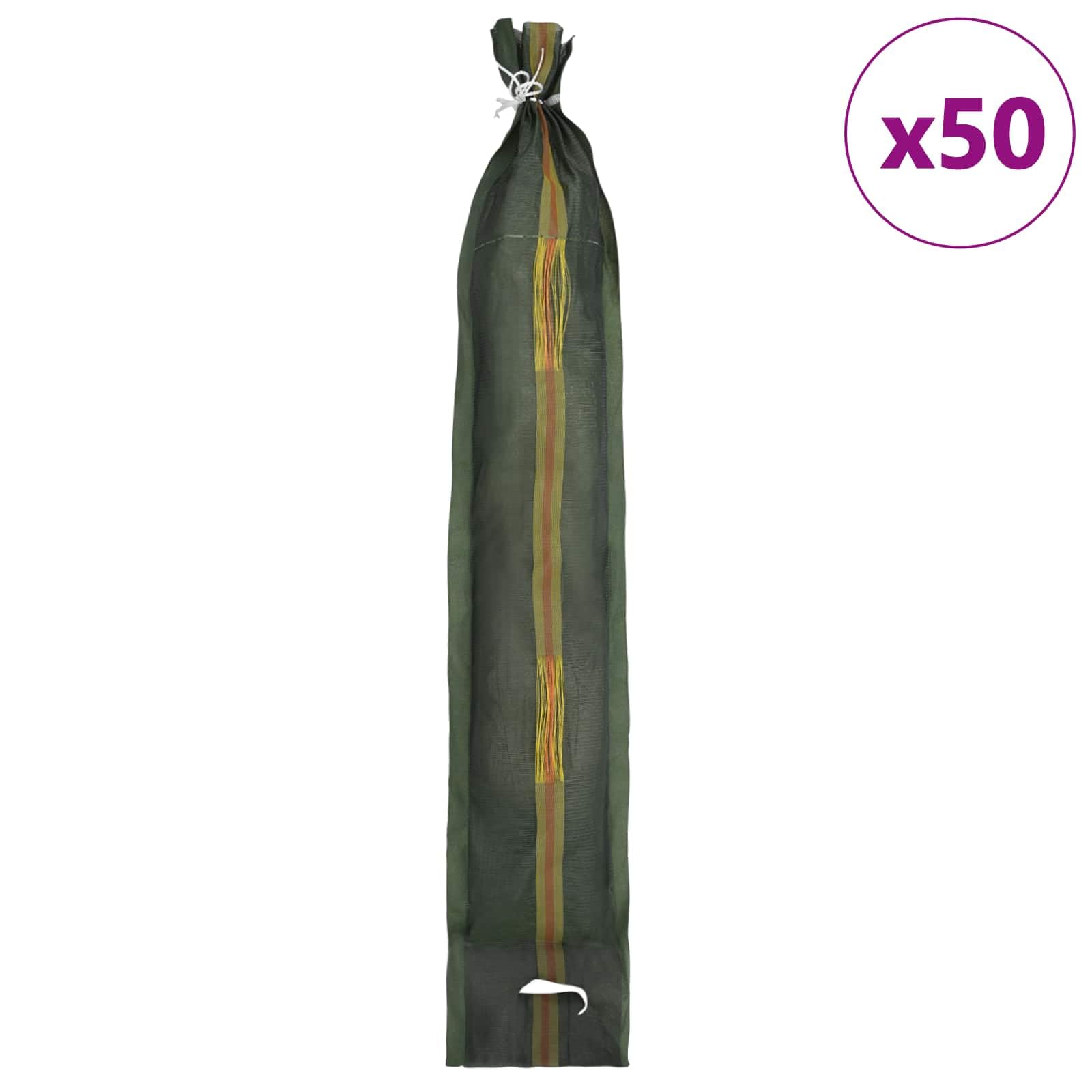 50 sacchi di sabbia, verde, 120 x 27 cm, HDPE, protezione contro le inondazioni, per cantine, garage e porte