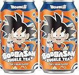 BOBBASAN Dragon Ball Bubble Tea Birne & Melone – Offiziell lizenziert – Erfrischender Bubble‑Tea mit Tapioka-Perlen – 1 x 320 ml (Packung mit 2)