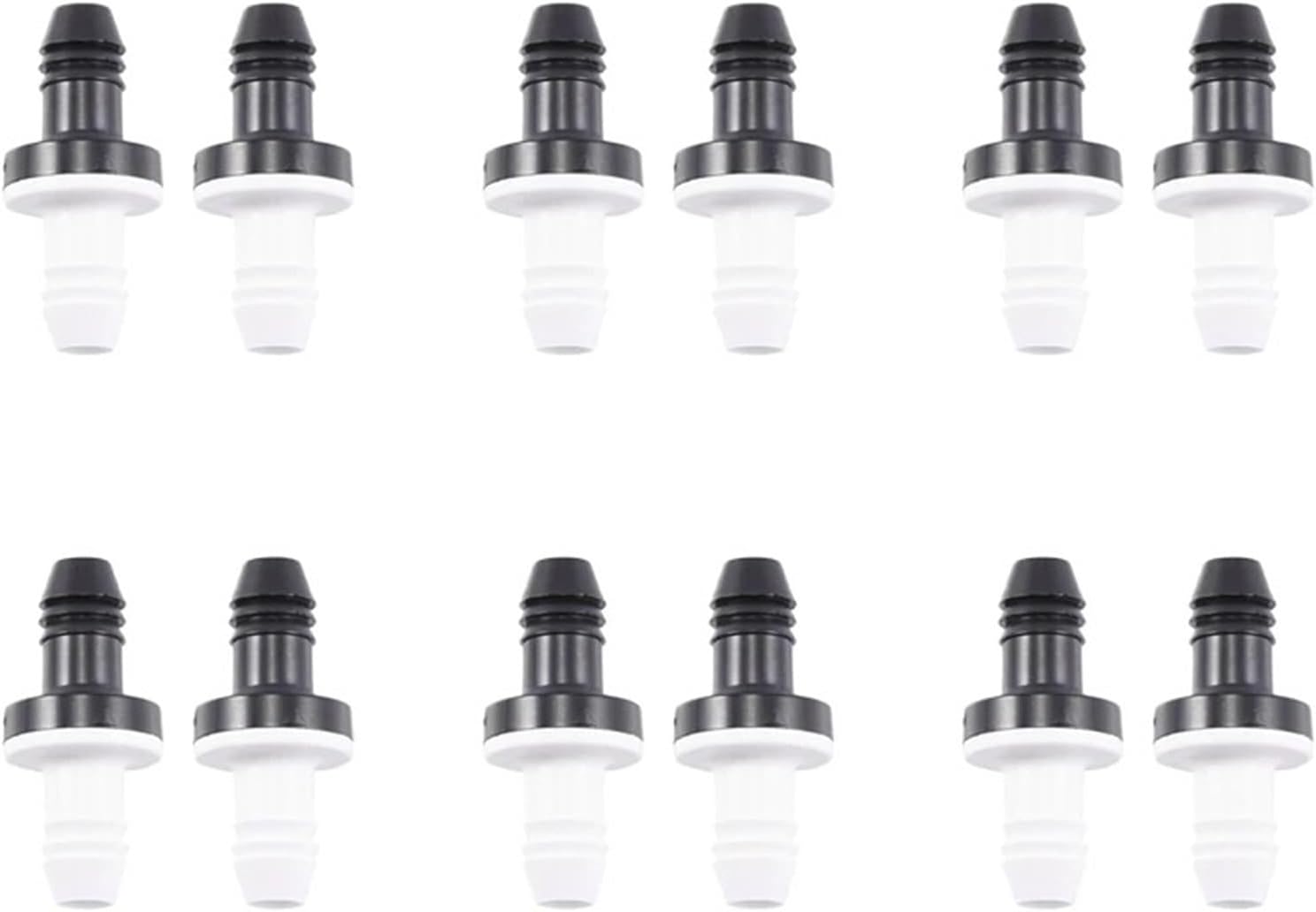 1pcs ABRU-12Pcs 3/8 Inch 10Mm Inline Abs One Way Water Non Check Valve For Fuel Gas Liquid Air