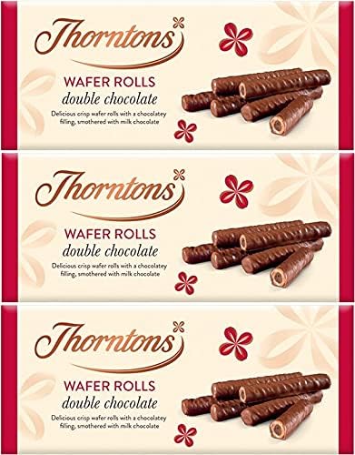 Thorntons Double Chocolate Wafer Rolls 3x110g