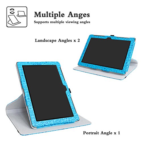 Asus Zenpad 10 Z300C Rotating Case,Mama Mouth 360 Degree Rotary Stand Cover For 10.1" Asus Zenpad 10 Z300C Z300Cg Z300Cl Z300M Z300Cnl Z300Cng Tablet,Blue #TOP3