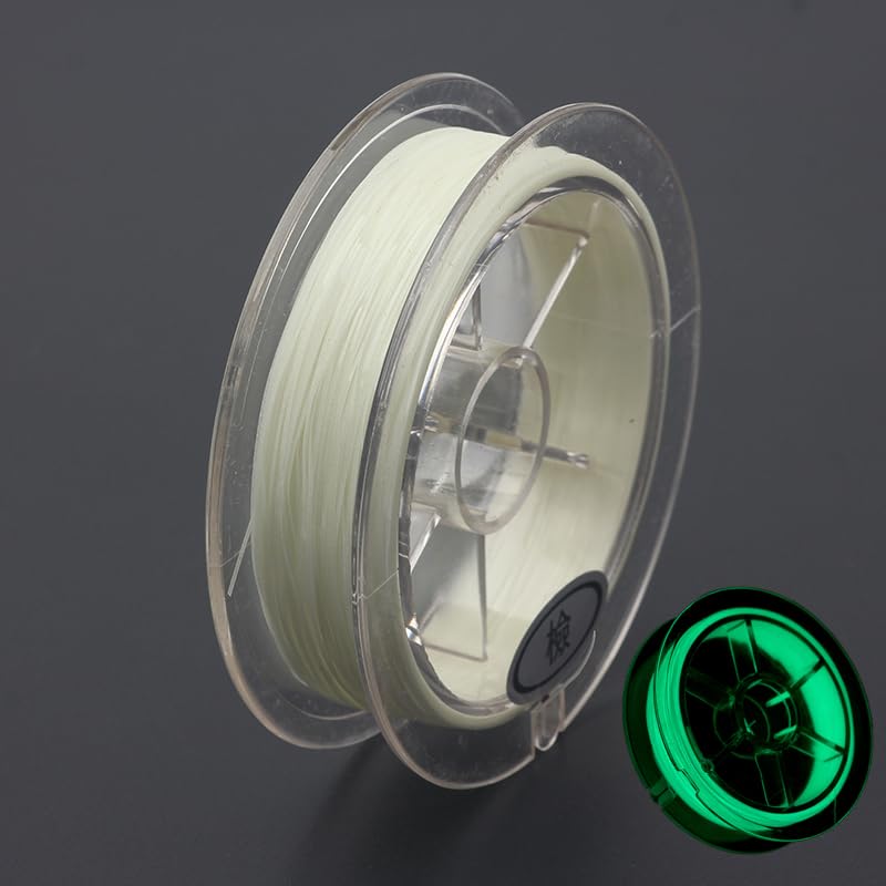 Glow in the Dark Fishing Line, 0.37mm Diameter, 50M Length, Ultra-Bright Green Luminous Thread : Sports & Outdoors
