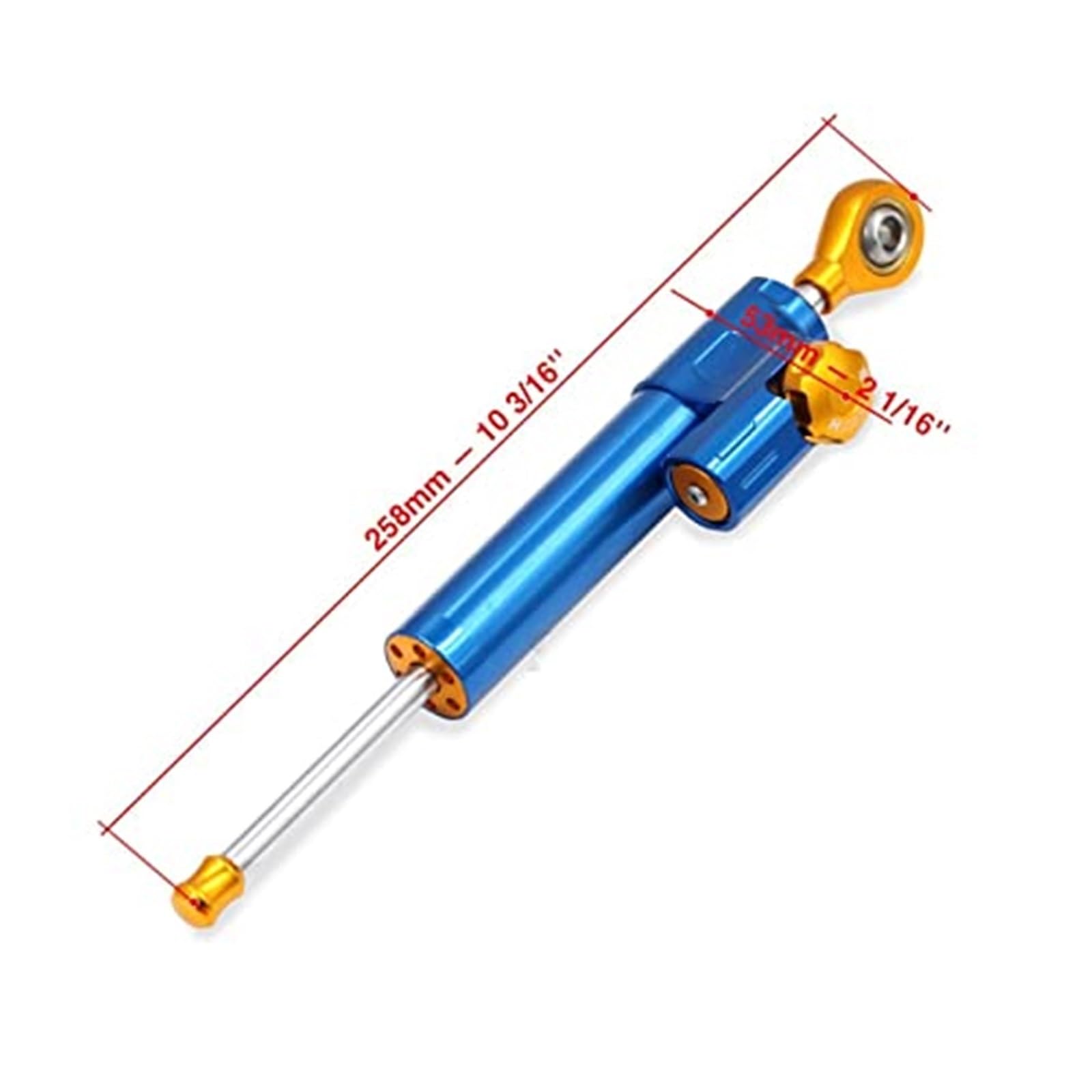 Stabilizator Moto z zestawem wsporników mocujących, GSX-R750, GSXR600 2001-2005 Akcesoria motocyklowe Dualtron Jednostka sterująca jazdą motocyklem(BLACK Blue)