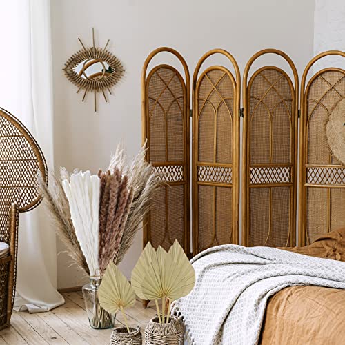 Chenkaiyang 70 Pcs Dried Palm Leaves Bulk And Dried Pampas Grass Decor Set,10 Pcs Boho Dried Palm Spears Leaves Fans,60 Pcs Reed Grass Bouquet For Wedding Home Cake Topper Table Decor(70 Pieces) #TOP4