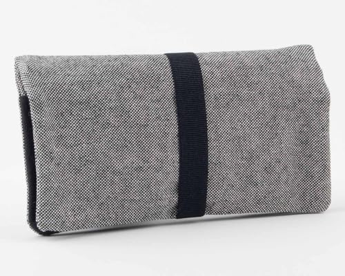 Tabaquera Pitillera Funda de tela elegante para tabaco de liar 35-50g con bolsillos para filtros, papel y mechero
