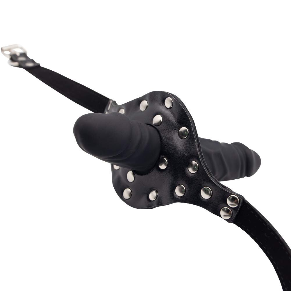 Roluck Penis Mundknebel Einstellbar Ball Gag mit Silikon Dildo Bondage SM Sexspielzeug für Paar…