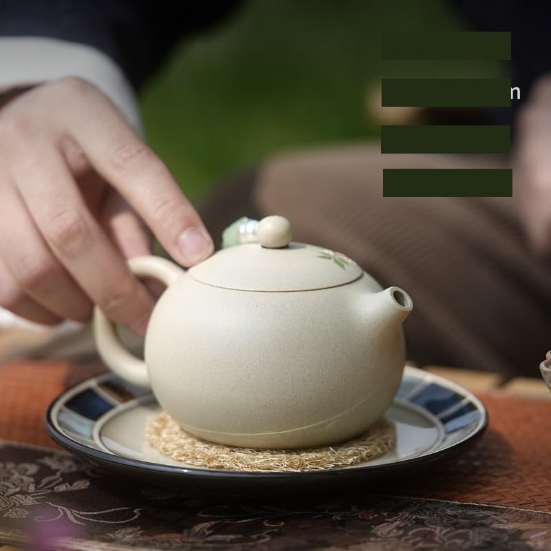 Teekessel, Teekanne, chinesische handgeschnitzte Pfingstrose, Retro-Keramik-Teekanne, handgefertigte Teekanne, Teeset, tragbare Reise-Teekanne, Teekanne für losen Tee, Teekanne für den Herd (S)