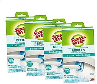 Scotch-Brite Disposable Toilet Scrubber Refills, 48 Pack | Removes Rust & Hard Water Stains, 48 Disposable Refills
