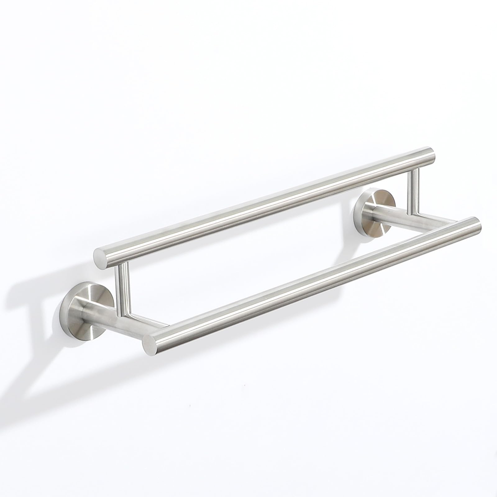Alise Double Towel Bar Brushed Nickel,12" Towel Racks for Bathroom Wall Mounted,Bathroom Towel Rack SUS304 Stainless Steel Bathroom Towel Holder Quick