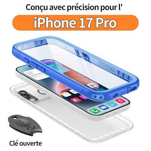 Coque incassable iPhone 17 Pro Cozycase évite la casse et l'eau
