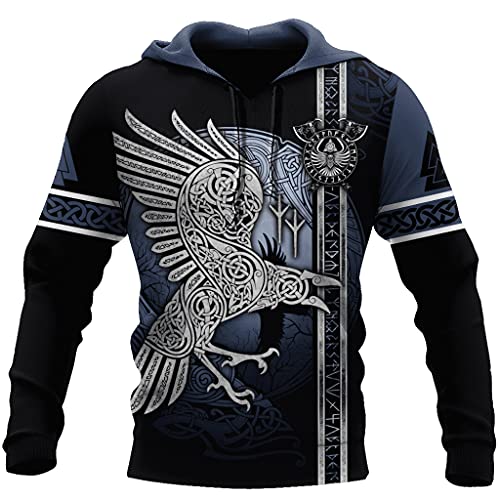 Ensemble de vêtements vikings avec impression 3D tatouage raven et odin