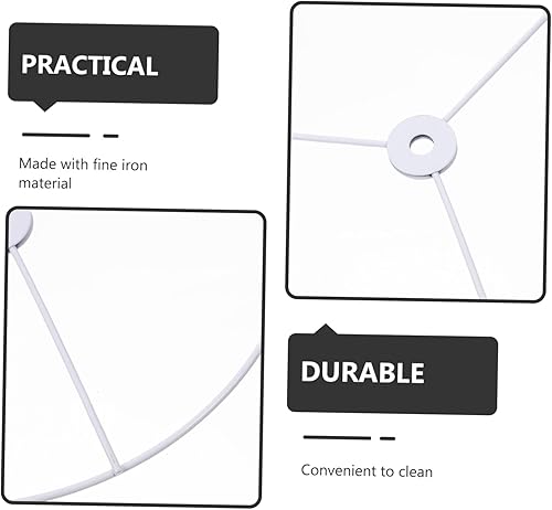 Miniatura 3 de Angoily 2 juegos de pantalla de hierro, marco redondo resistente para lámparas de techo, diseño elegante, fácil montaje para decoración del hogar y
