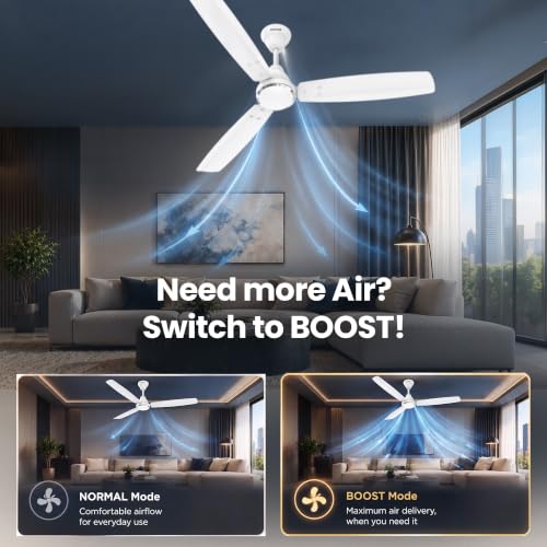 Add Polycab Wizzy Vibe 1200mm 5-Star BLDC Ceiling Fan, Matt White - Image 8