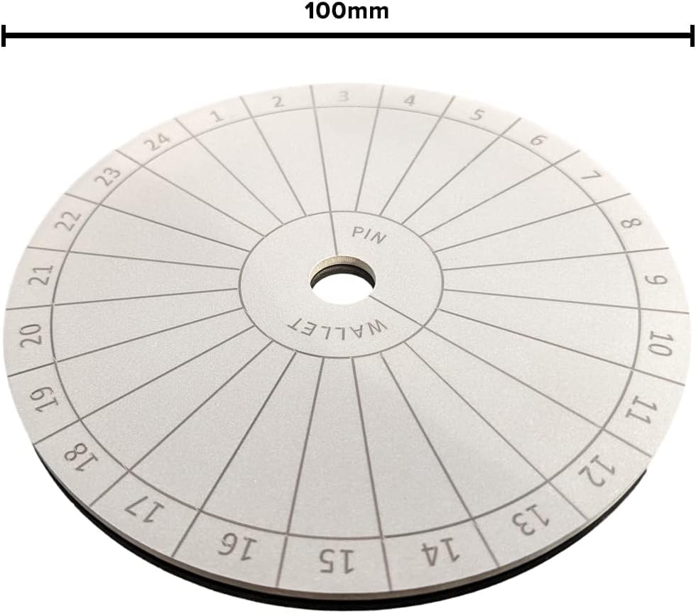 Hooe England™ Titanium Crypto Chakra Seed Storage Cold Laser Engraved Metal  Wallet Bitcoin Ethereum Mnemonic Phrase Cryptocurrency Passphrase Backup  Word Recovery Kit with Alphabet Number Punches : Amazon.ca: Office Products