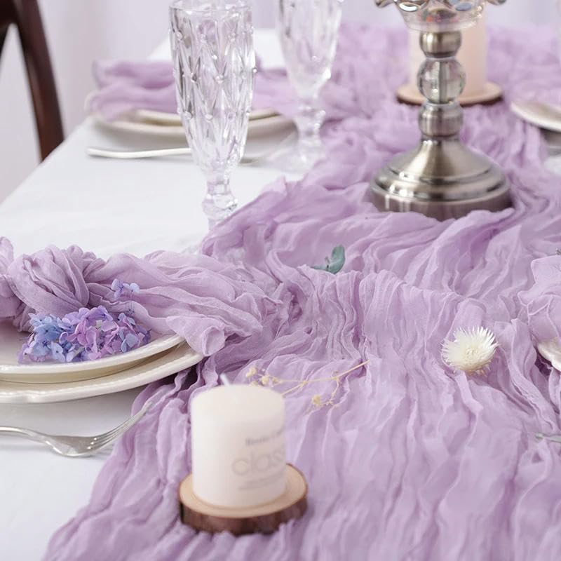 Chemin de table mariage mousseline déco table ferme et cadeau pendaison crémaillère