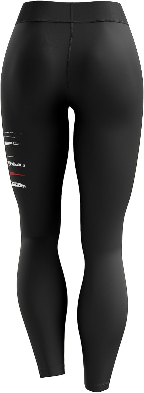 Tactical Pro Supply American Flag Leggings for Women, Workout High Waist Yoga Pants for Ladies