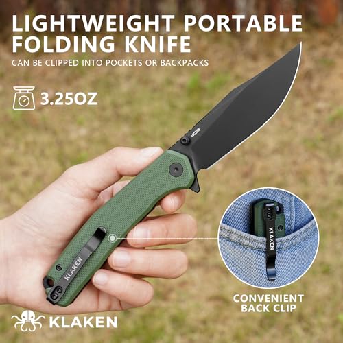 Image of Lancet Pocket Knife, Swedish 14C28N EDC Knife, G10 Folding Knives