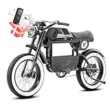 eAhora DL2000 (2025 Version) Electric Bike for Adults, Peak 4000W/1700W 44MPH/36MPH Dual/Single Motor Ebike, 52V 30Ah 60-90 Miles Long Range Electric Bicycle, Fat Tire Full Suspension Hydraulic Brake