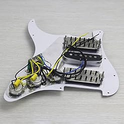 Pickguard précâblé Perle Blanche 11 Trous HSH PICKGUARD PRÉVÉRÉS CHARGÉ PICKO ALNICO 5 Pickups Pièces de Guitare… - Les Beatles, Paul McCartney, John Lennon, RIngo Starr, George Harrison Pickguard précâblé Perle Blanche 11 Trous HSH PICKGUARD PRÉVÉRÉS CHARGÉ PICKO ALNICO 5 Pickups Pièces de Guitare… – Image 2