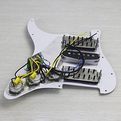 Pickguard précâblé Perle Blanche 11 Trous HSH PICKGUARD PRÉVÉRÉS CHARGÉ PICKO ALNICO 5 Pickups Pièces de Guitare… - Les Beatles, Paul McCartney, John Lennon, RIngo Starr, George Harrison Pickguard précâblé Perle Blanche 11 Trous HSH PICKGUARD PRÉVÉRÉS CHARGÉ PICKO ALNICO 5 Pickups Pièces de Guitare… – Image 3