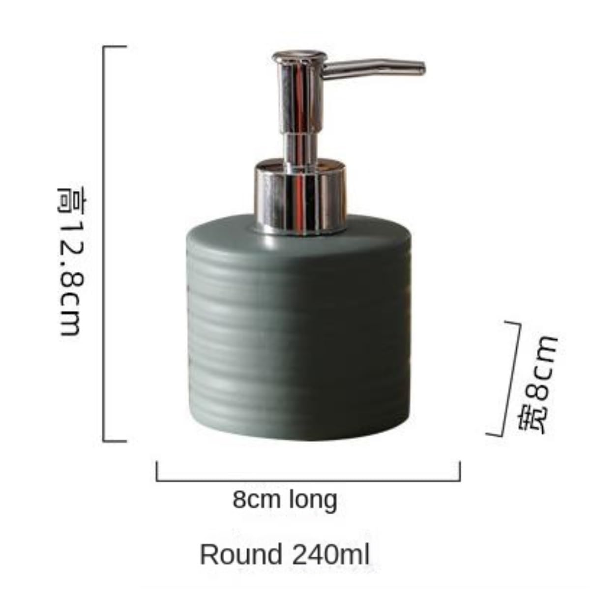 Dispensador de Jabón Líquido Dispensador De Jabón Y Loción Cerámica con Bomba, Botella Líquido Decorativa Vacía Rellenable Botellas de Aseo