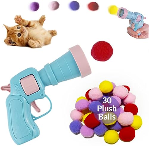 Pet Fit For Life Ball Launcher Cat Toy, Blue, Medium