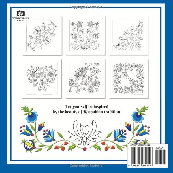 KASHUBIAN FOLK ART PATTERNS Coloring Book for Kids, Teens, and Adults | Beautiful, Traditional Polish Floral Folk Designs for Relaxation, Creativity, ... Enjoy, Explore & Color for Women & Children image 3