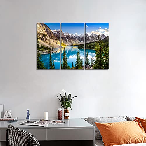 Colorado Wall Art 3 Pieces Snow Mountain And Lake National Park Landscape Modern Artwork Painting Print On Canvas Framed Picture For Living Room Home Decoration #TOP2