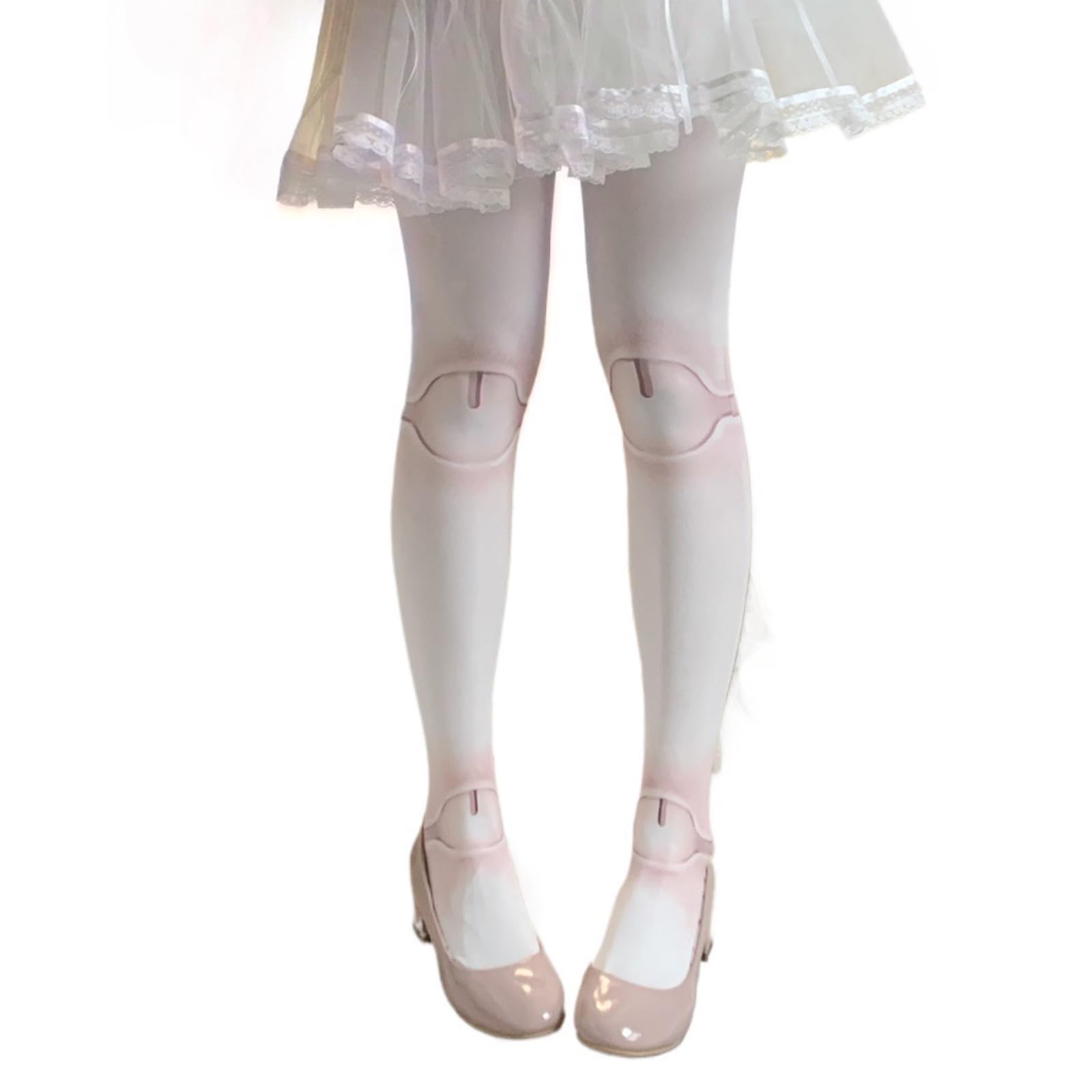 Umhje Gothic Tights for Woman Girl Whimsy Twee Doll Joint Stockings Funky Emo Goth Whimsy Clothes Y2k Aesthetic