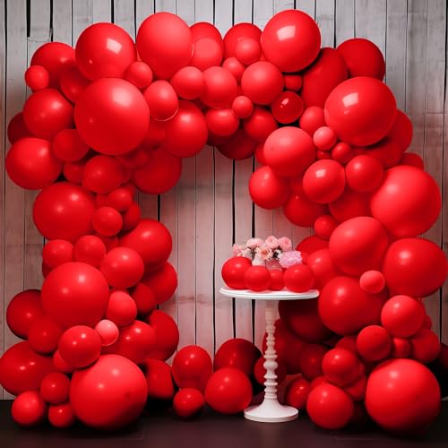 KatchOn Red Balloons Arch Kit 18 Inch, Pack of 120