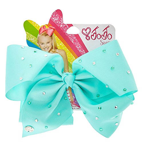Claire's Girl's JoJo Siwa Large Rhinestone Mint Signature Hair Bow