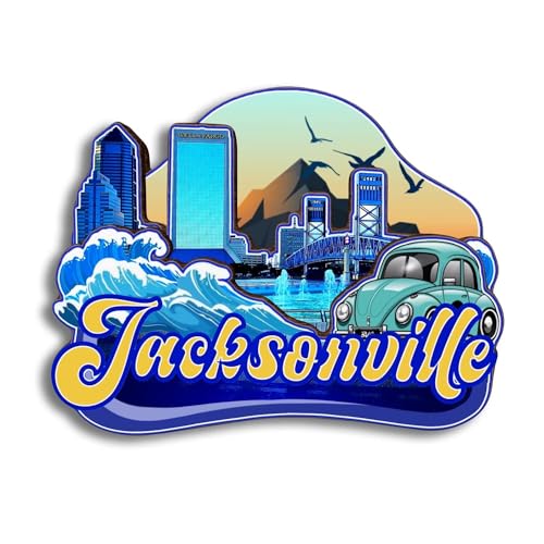 Imán decorativo para refrigerador ciudad Jacksonville miniatura 1