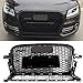 TYSLSQ Parrilla Central Delantera, Parrilla Delantera, Malla de Parachoques, Parrilla Superior, Estilo Rs5 para Audi Q5 SQ5 Sline 2013-2015